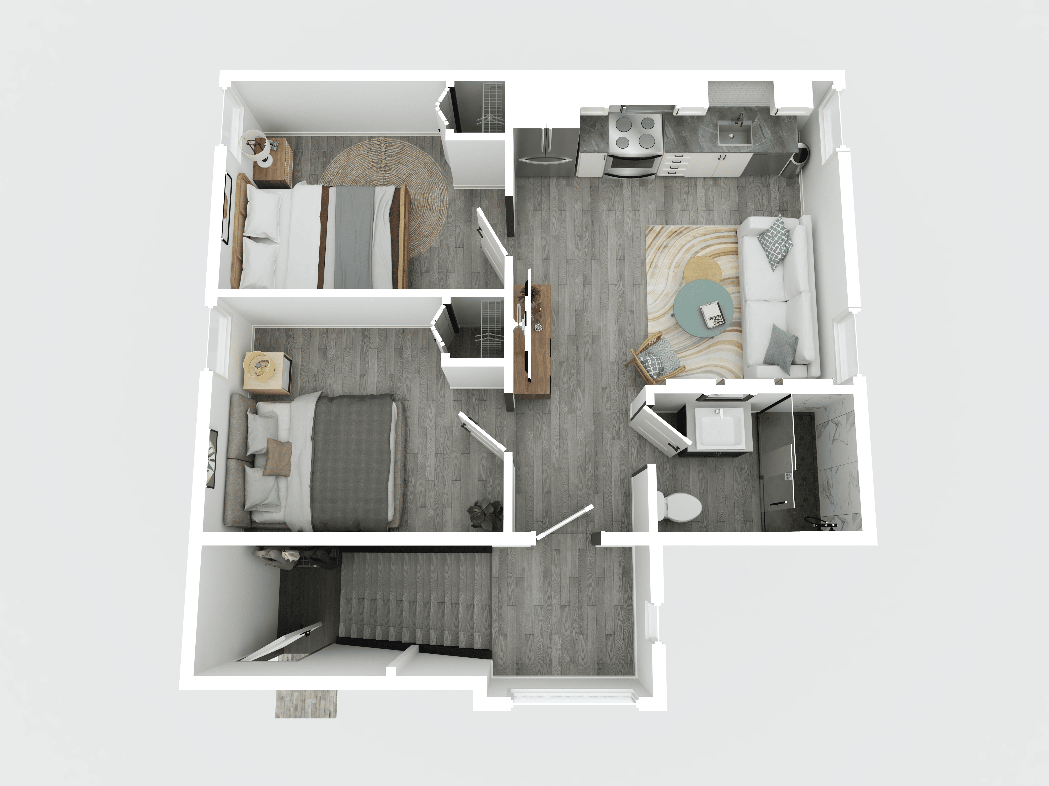 The Hideaway 3D Floor Plan
